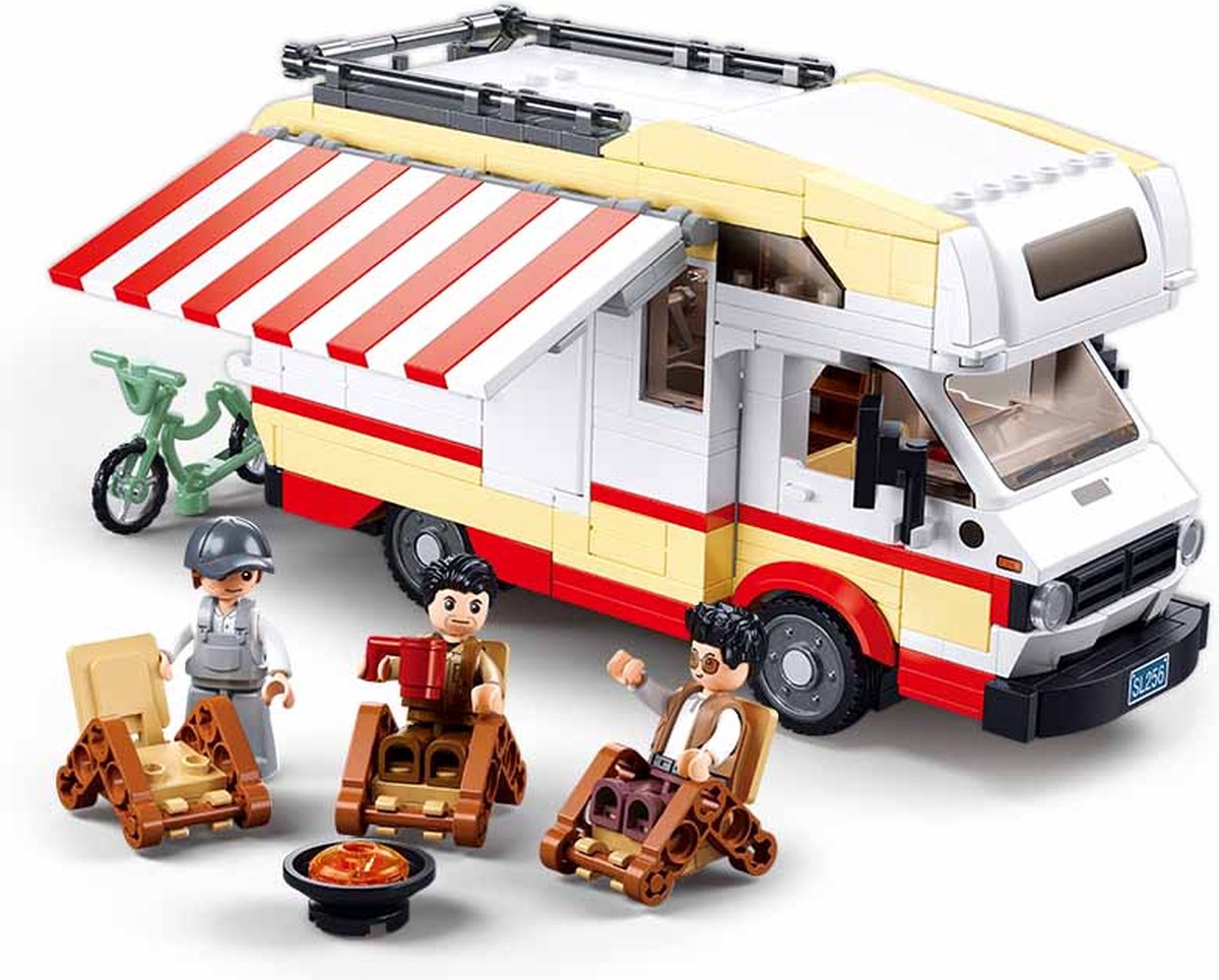   - RV Camper bouwpakket | Incl. 3 minifigures | City adventure | Classic creator vakantiecamper | Educatief modelbouw | Technische auto speelgoed voor kinderen en volwassenen | 506 bloks